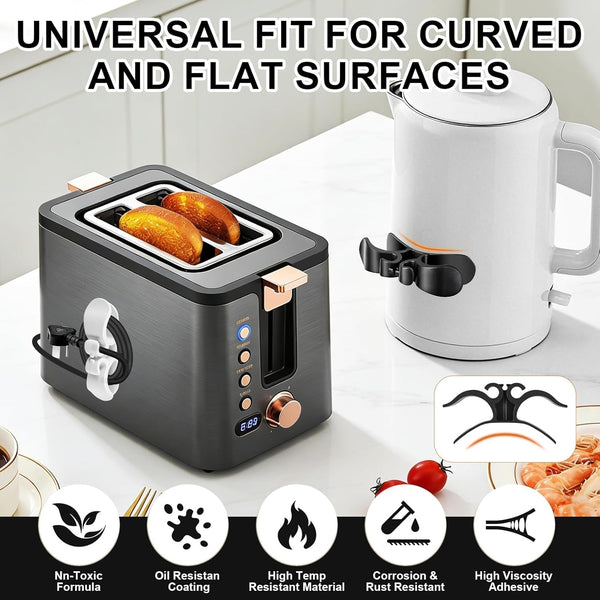 8PCS Cord Organizer for Appliances,Upgraded Appliance Cord Wrap | Appliance Cord Organizer Cord Kipper Cord Holder for Appliances Stick on Pressure Cooker, Coffee Maker, Air Fryer,Mixer6