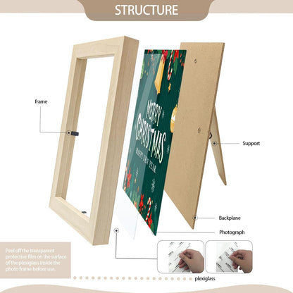 Set of 50 Picture Frame Bulk Photo Frames Wall Mounting Simple Photo Frames Multi Picture Frames for Wall or Tabletop, 4X6 Inch Natural3