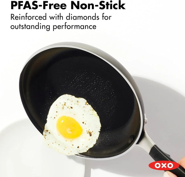 OXO 8” Non-Stick Every Day Frying Pan, Bpa-Free Comfort Grip Silicone Handle, Dishwasher & Oven Safe, Pfas-Free Ceramic Skillet, Black2