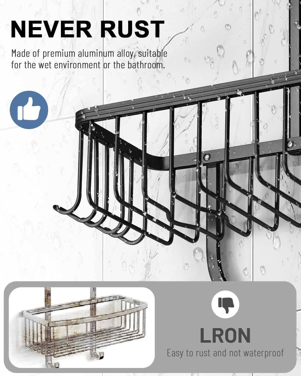shower-caddy-hanging-never-rust-shower-hanging-organizer-aluminum-over-the-showerhead-caddy-with-soap-basket-and-6-hooks-for-razor-sponge-black