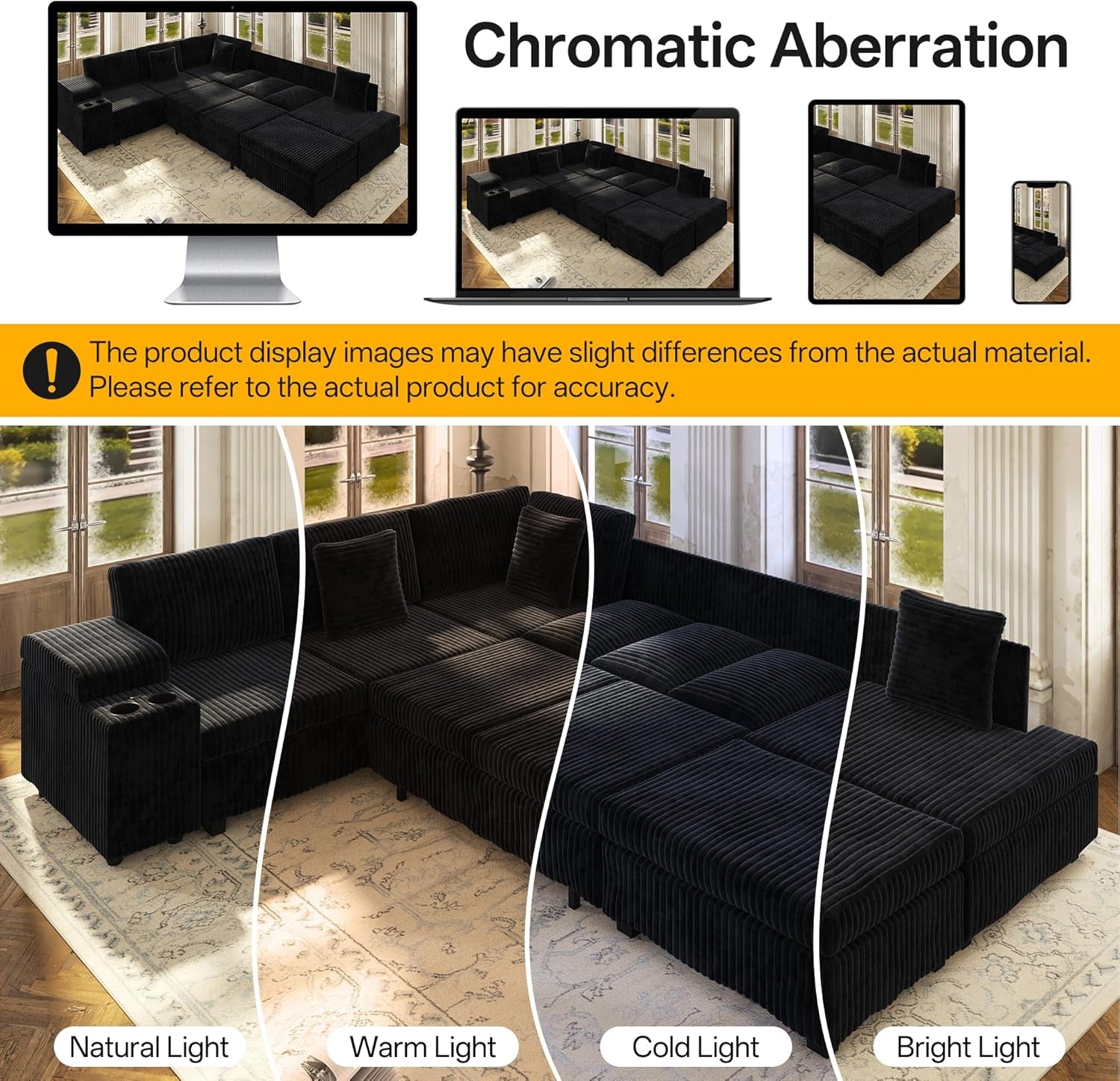 110-l-shaped-oversized-plush-corduroy-modular-sectional-sofa-with-pull-out-bed-convertible-6-seater-sleeper-couch-bed-with-1-ottomans-usb-cup-holders-easy-assembly-for-living-room-black
