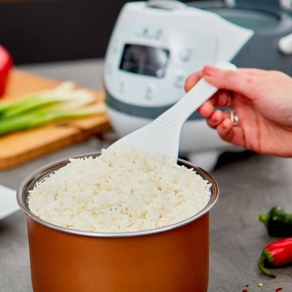 Panda Mini Rice Cooker with Ninja Ceramic Bowl and Advanced Fuzzy Logic (3.5 Cup, 0.63 Litre) 4 Rice Cooking Functions, 4 Multicooker Functions, Digital LED Display - 120V11