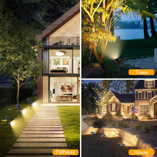 Solar Lights Outdoor Waterproof Spot Lights, Warm White 4 Pack7