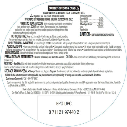 Outdoor Candle 17 Oz, Reduces the Presence of Mosquitoes, 6 Pack2