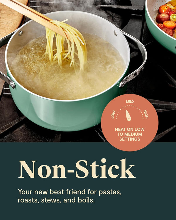 Caraway Non-Stick Ceramic Dutch Oven Pot with Lid (6.5 Qt, 10.5") | Non-Toxic, PTFE and PFOA Free, Safe and Compatible with All Stovetops (Gas, Electric and Induction), White4