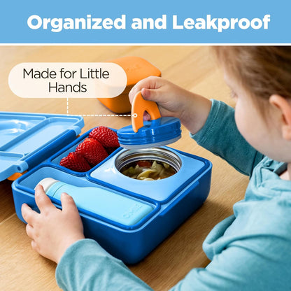 box Kids Insulated Leakproof Bento Lunch Box with Food Jar (Blue Sky)8