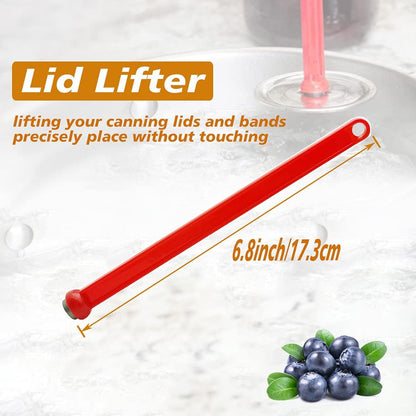 4 Pack Lid Lifter Magnetic Lid Lifter Canning Lid Lifter Canning Supplies Lid Wand Canning Lid Magnetic Lifter Canning Kit Canning Tools for Pots Home Canning of Preserving Fruits and Vegetables, Red2