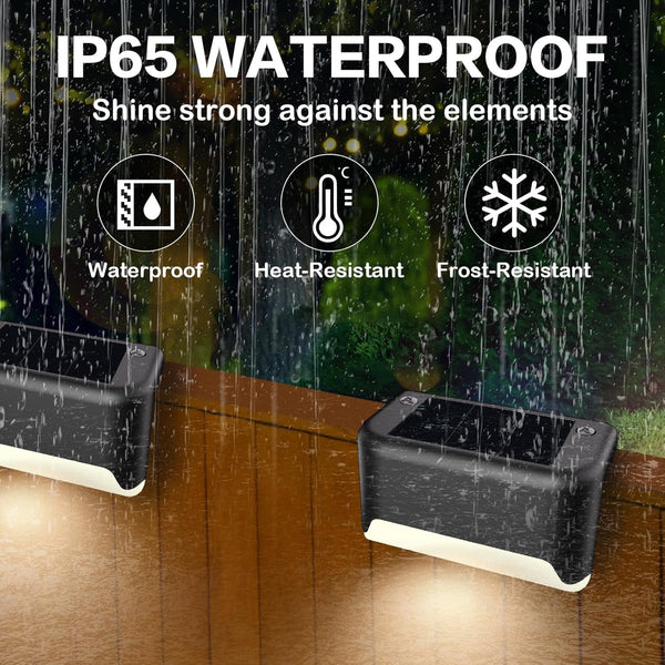 Solar Deck Lights Outdoor, 20 Pcs Solar Step Lights, Waterproof LED Solar Lights for Outdoor Stairs, Step, Fence, Yard, Patio, Railing, Garden and Pathway6