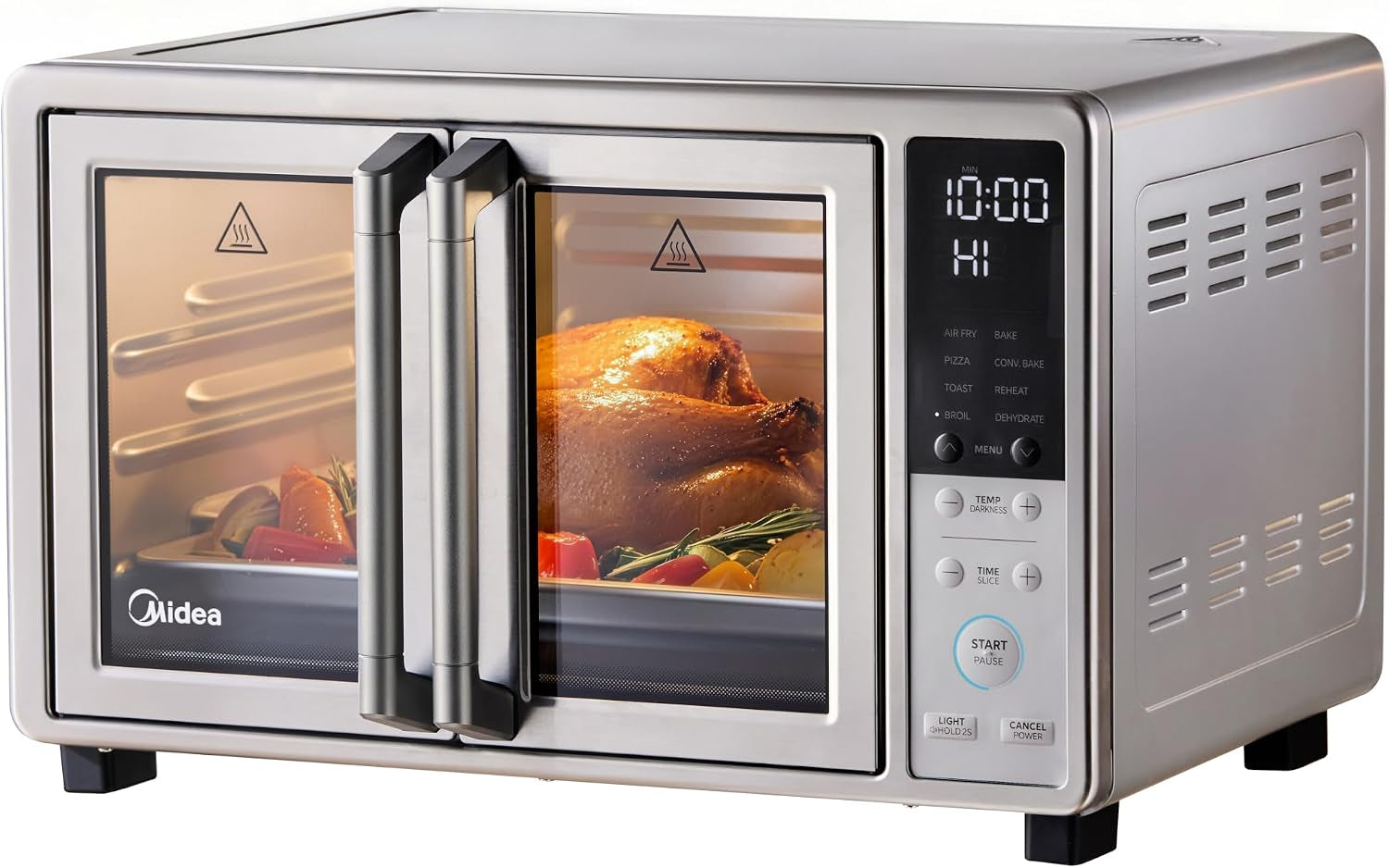 midea-flexify-slim-8-in-1-french-door-toaster-oven-air-fryer-combo-25qt-compact-countertop-oven-with-infrared-speedheat-stainless-steel