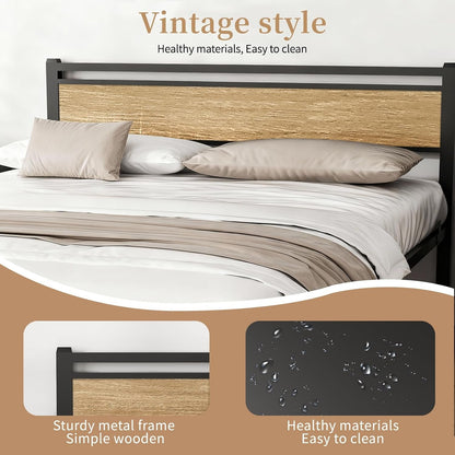 Easy Install 16 Inch Full Size Bed Frame with Headboard&Footboard5