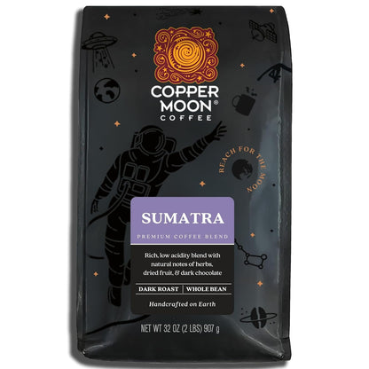 Whole Bean Coffee, Dark Roast, Sumatra, 2 Lb | 2 Pound Bag, Vegan, Allergen Free, Non-Gmo, Kosher, Vegetarian, Small Batch Roasted1
