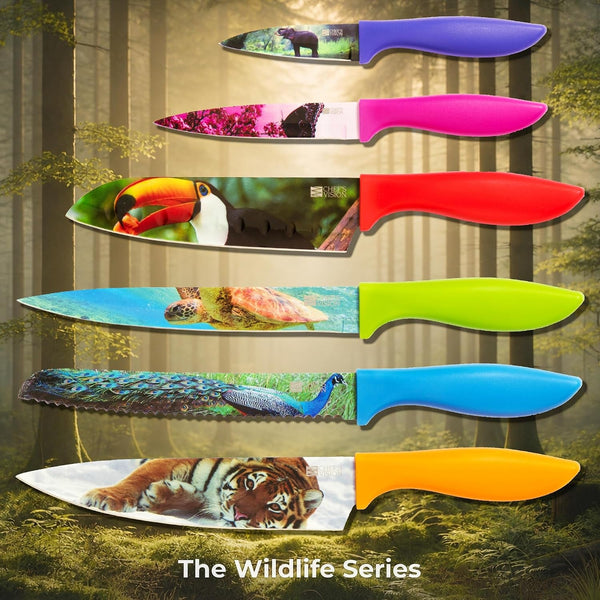 Wildlife Knife Set, Six Colorful Animal Design Kitchen Knives10