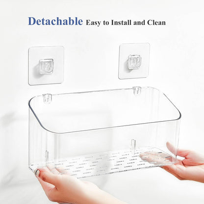 2 Pack Clear Bath Toy Storage Organizer for Baby & Toddler Shower6