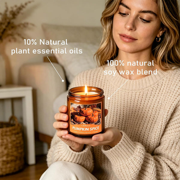 Fall Scented Candles - 6 PC Soy Wax Candle, 42 Oz3