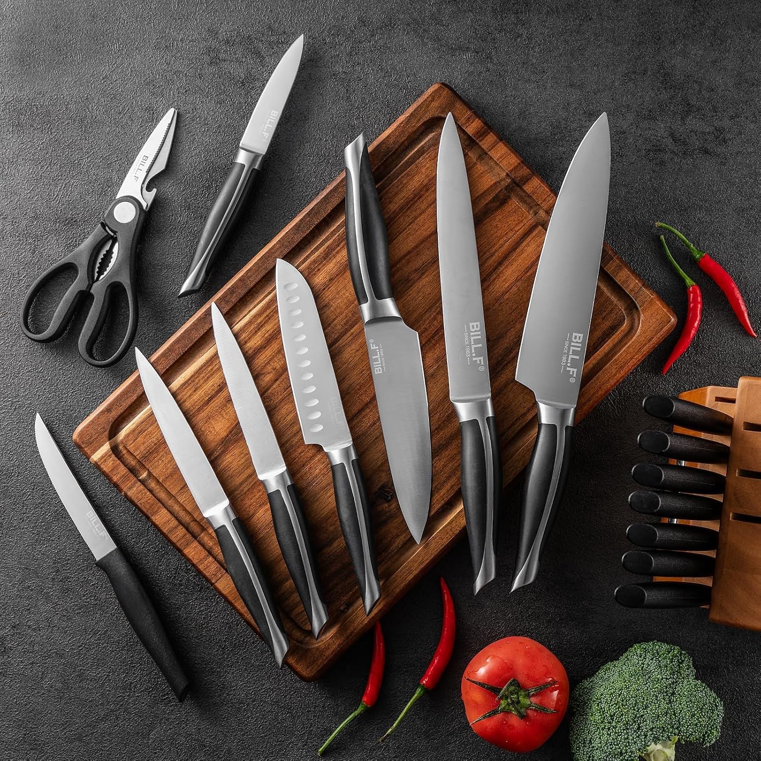 wood-kitchen-set-knife-set-for-kitchen-with-block-stainless-steel-knives-17-pcs-and-cutting-board-with-groove-black-handles-and-sharp-stainless-steel-professional-chef-knife-set