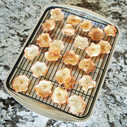 Oven Crisp Baking Tray 2Pc Set Includes Pan and Rack; Natural Aluminum for Air Frying, Crisping, Broiling, Baking; Cooking Surface 17 X 12 Inches7