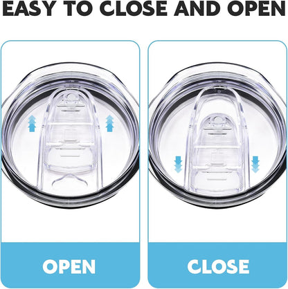 2 Pack 20Oz Skinny Tumbler Replacement Lids,Spill Proof Covers | Splash Resistant Sliding Covers with Seal Ring,For 20Oz Strainght Skinny Tumbler,Straw Friendly, BPA Free,Leak-Proof5