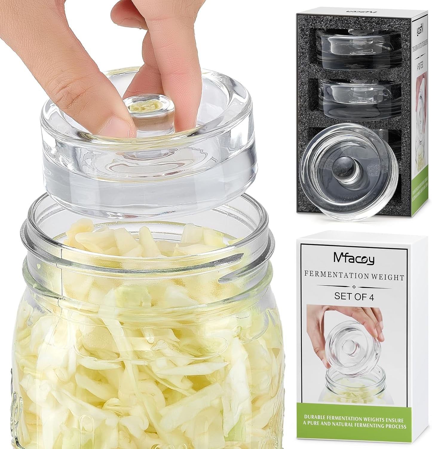 4-pack-of-fermentation-glass-weights-with-easy-grip-handle-for-great-wide-mouth-canning-mason-jars-pickling-sourkrout-kraut-glass-weight-fermentation-kit-with-easy-grip-handle-dishwasher-safe