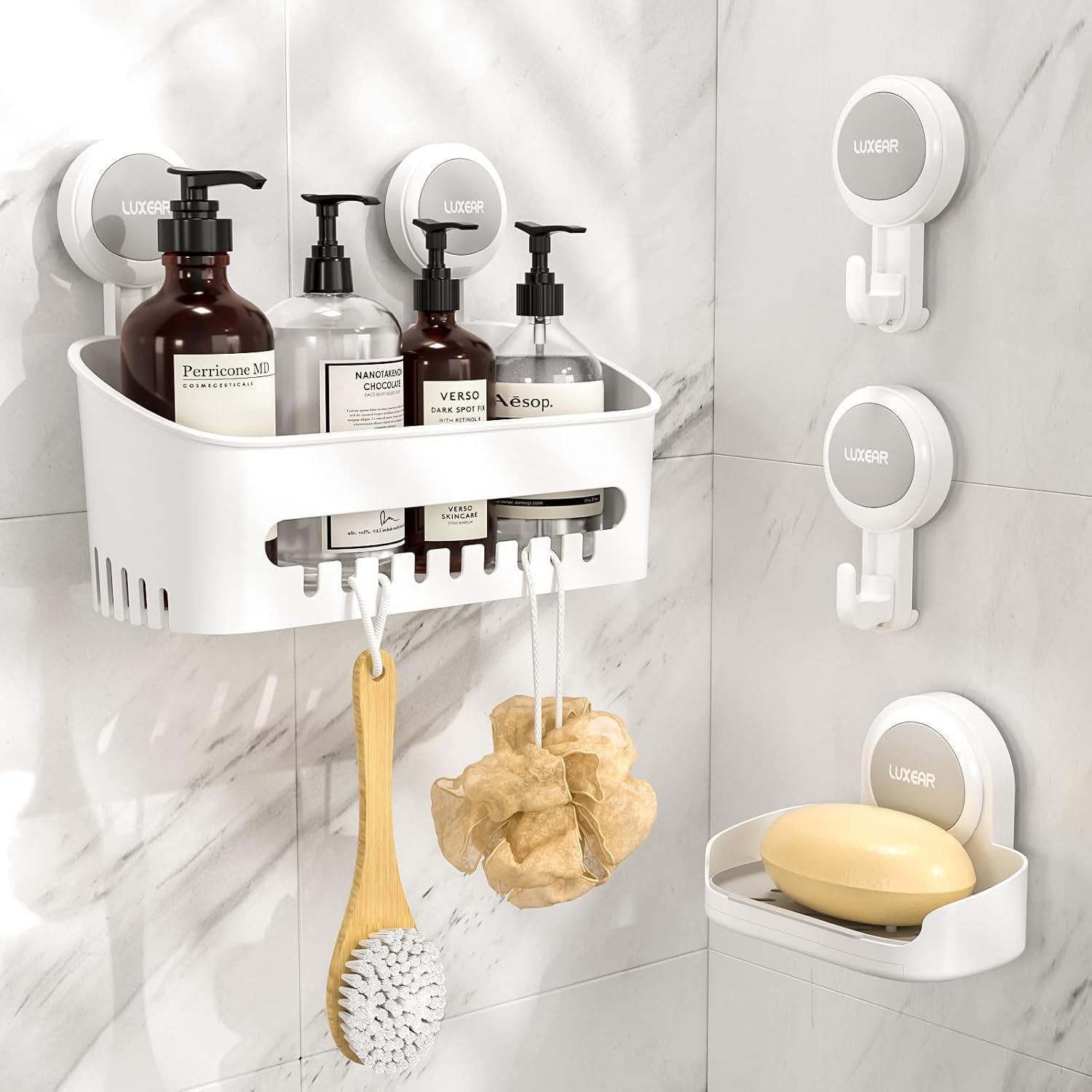 4-pack-shower-caddy-set-suction-cup-shower-shelf-soap-dish-hooks-1-sec-installation-no-drill-removable-powerful-waterproof-organizer-for-bathroom-kitchen-rv-22lbs-capacity-removable