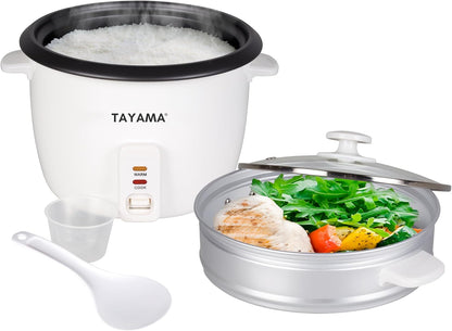 Rice Cooker with Steam Tray 3 Cup, White (RC-03R)6