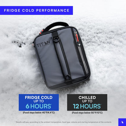 Titan Fridge Cold Expandable Lunch Box with 2 Ice Packs, Sharkskin Gray4