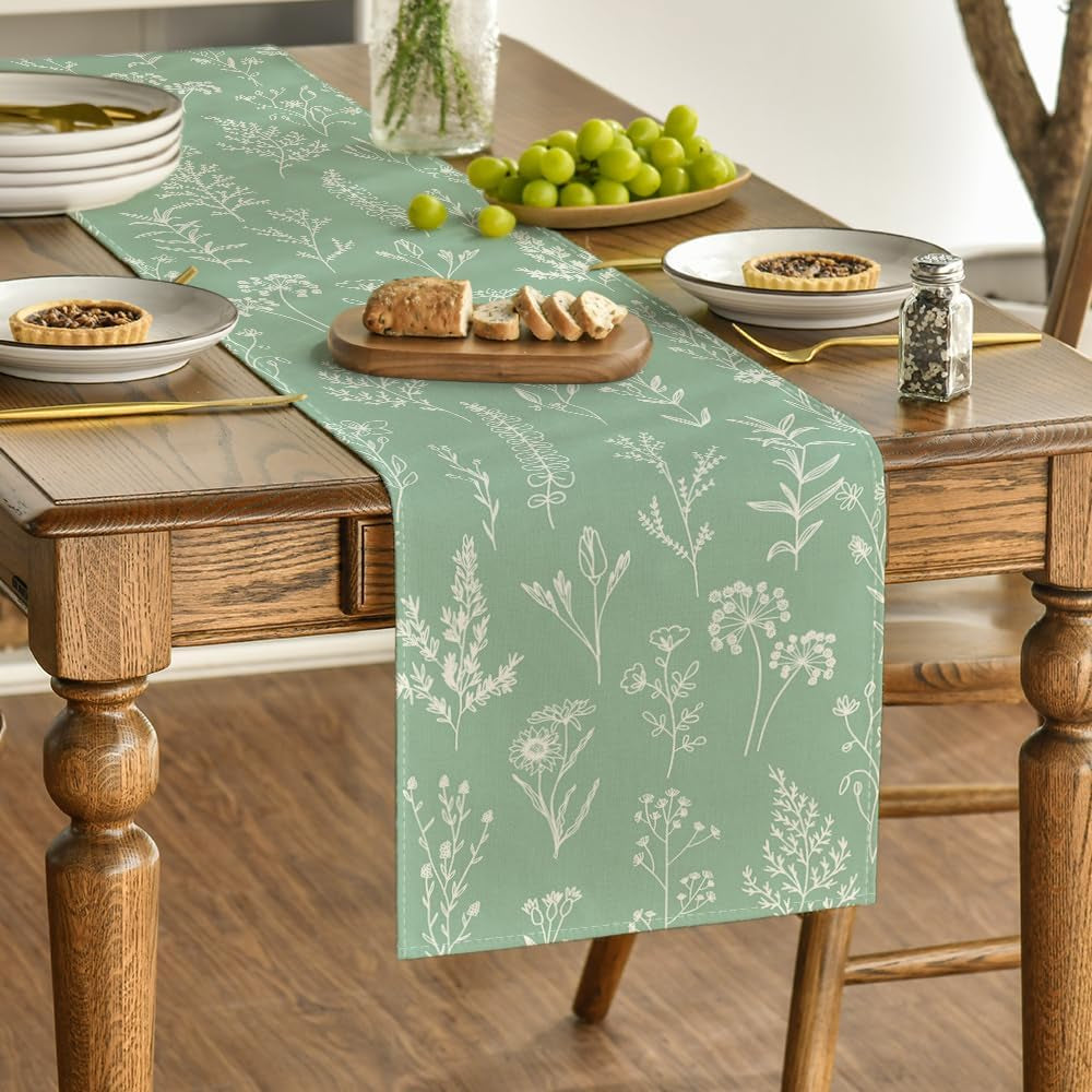 sage-green-leaves-flowers-spring-table-runner-seasonal-kitchen-dining-table-decoration-for-home-party-decor-13x72-inch