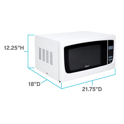 MO1450TW Microwave Oven 1000-Watts Compact with 9 Pre-Set Cooking Settings, Speed Defrost, Electronic Control Panel and Glass Turntable, 1.4 Cu.Ft., White6