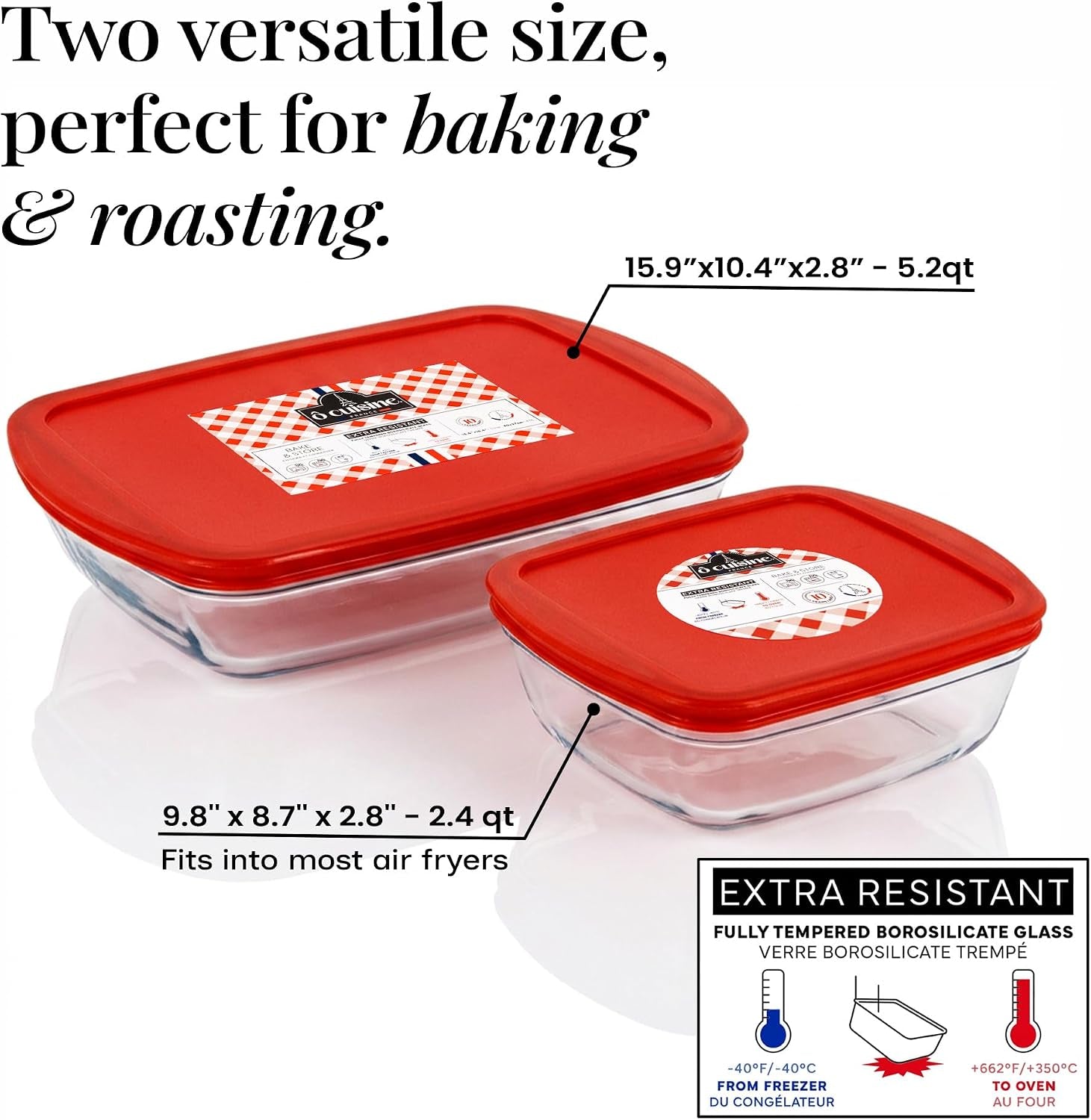 borosilicate-glass-casserole-dish-xl-5-2-qt-square-baking-dish-2-4-qt-with-lids-lasagna-brownie-pan-glass-meal-prep-containers-freezer-oven-microwave-safe-made-in-france