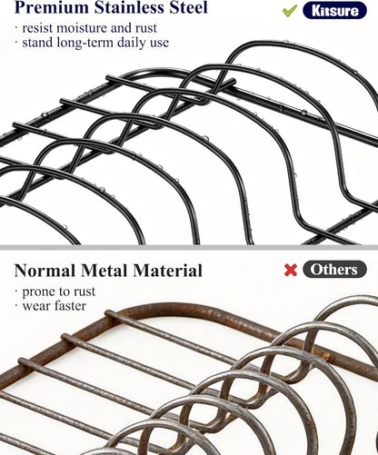 Multi-Functional Dish Drying Rack, 15.7" X 12.0" X 5.5", Black5