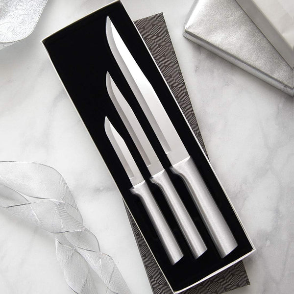 Cutlery Housewarming Gift Set (S02), Silver | 3-Piece Knife Set , Stainless Steel Blade, Cast Aluminum Handle6