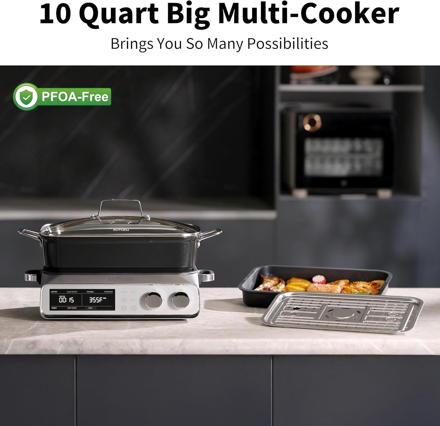n21na-pro-slow-cooker-10-quart-8-in-1-programmable-pfoa-free-ceramic-coated-multi-cooker-with-grill-pan-steaming-plate-includes-silicone-spoon-tongs