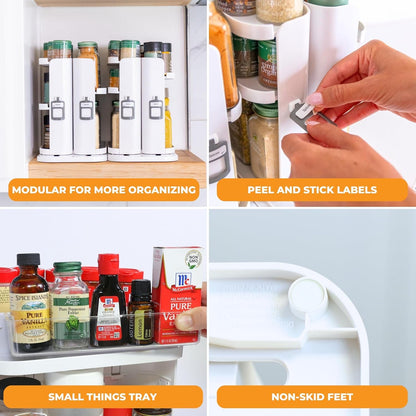 Spice Rack Organizer for Cabinet, 4 Adjustable Shelves7