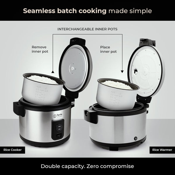 TK Commercial Rice Cooker 64 Cup - Large Capacity Nonstick Pot - Auto Warm | 32 Uncooked Cups Ready in 45 Min; 3D Heating for Evenly Cooked Rice; Stainless Steel Body; Swappable TK Pot; Cup & Scoop5