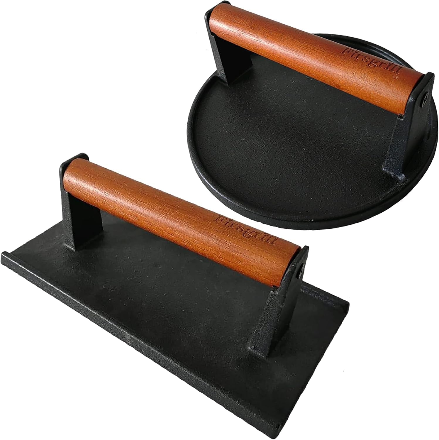 burger-press-7-08-round-8-3-x4-3-rectangle-heavy-duty-cast-iron-smash-meat-steak-with-wood-handle-for-blackstone-camp-chef-pitboss-weber-treager-griddle-round-rectangle-w-flat-bottom