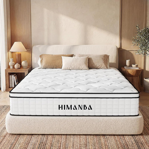 Queen 10 Inch Hybrid Mattress in a Box, Balanced Medium Feel, Memory Foam with Individually Pocketed Coils, Zoned Support & Motion Isolation, Certipur-Us Certified1