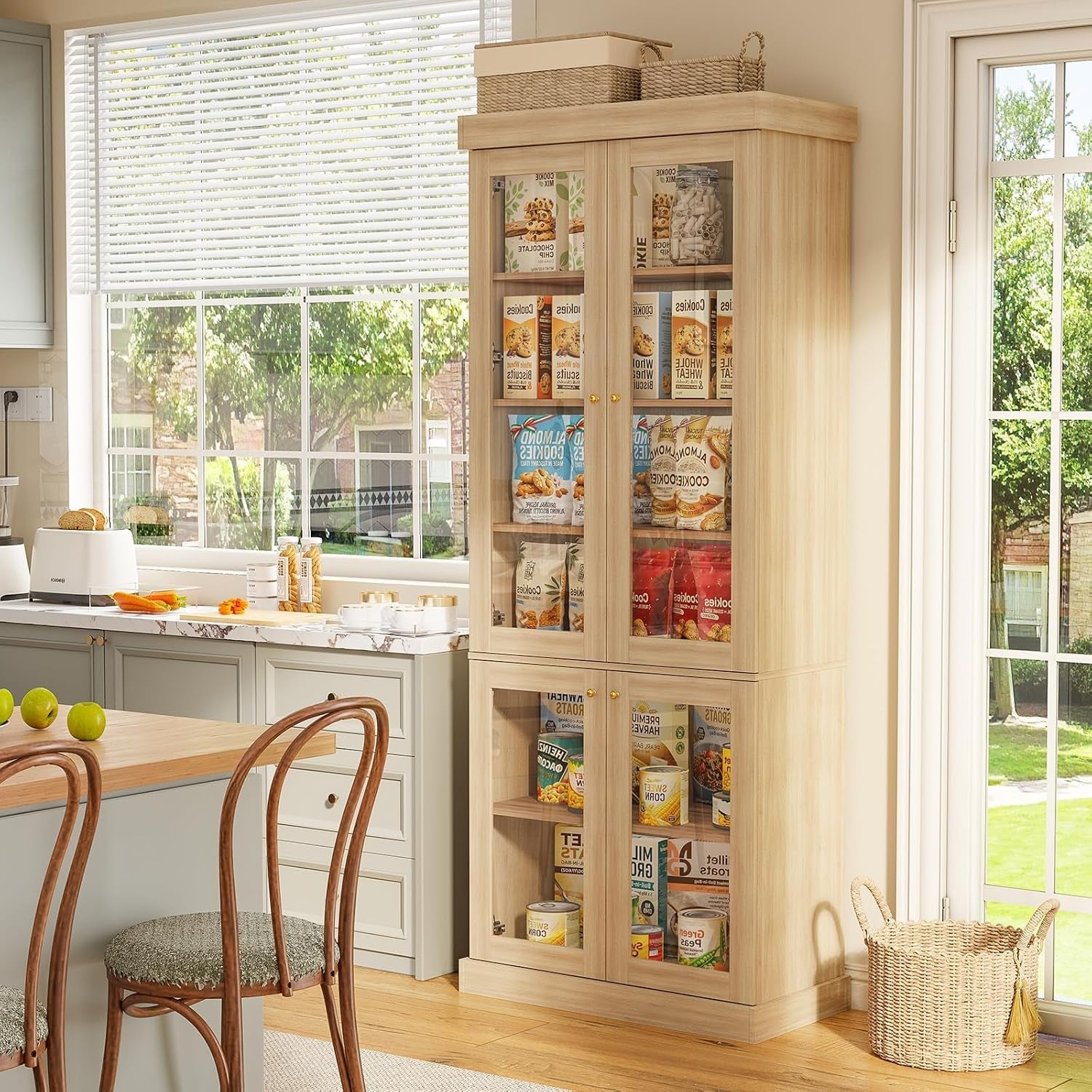 70-8-tall-farmhouse-modular-kitchen-pantry-cabinet-with-glass-doors-wooden-storage-hutch-with-6-tier-adjustable-shelves-for-kitchen-organization-set-of-4-brown