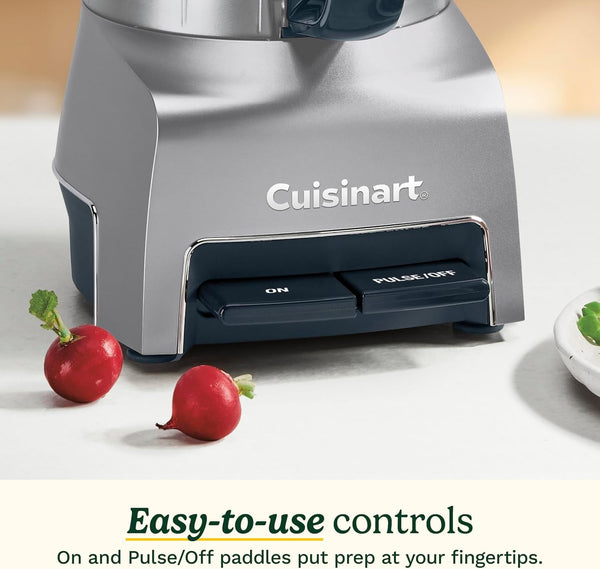 5‑Cup Chop & Shred Food Processor, Compact Food Chopper, Easy‑Store Design, Silver FP-55