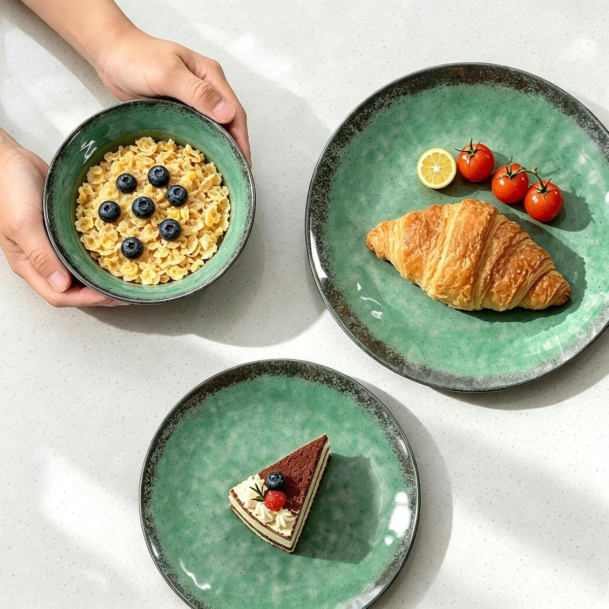 melamine-dinnerware-sets-for-4-12-pcs-plates-and-bowls-set-green