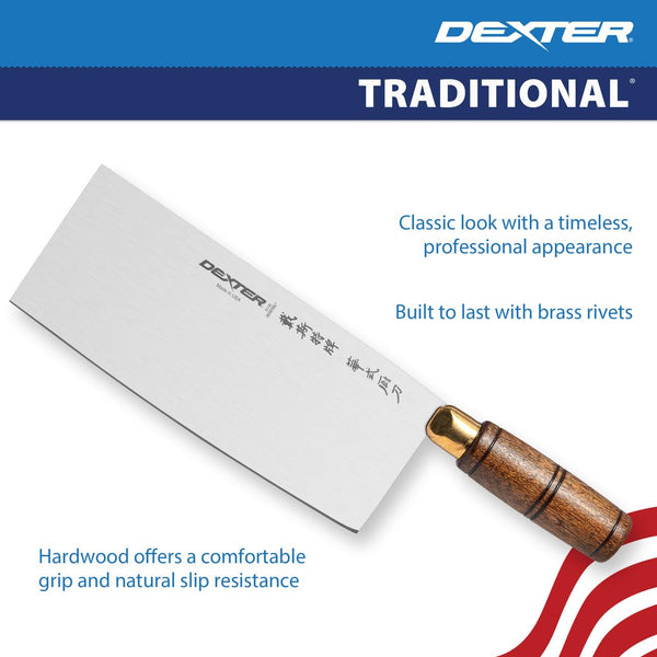 Russell S5198, Chinese Chef’S Knife, 8" High Carbon Steel Blade3