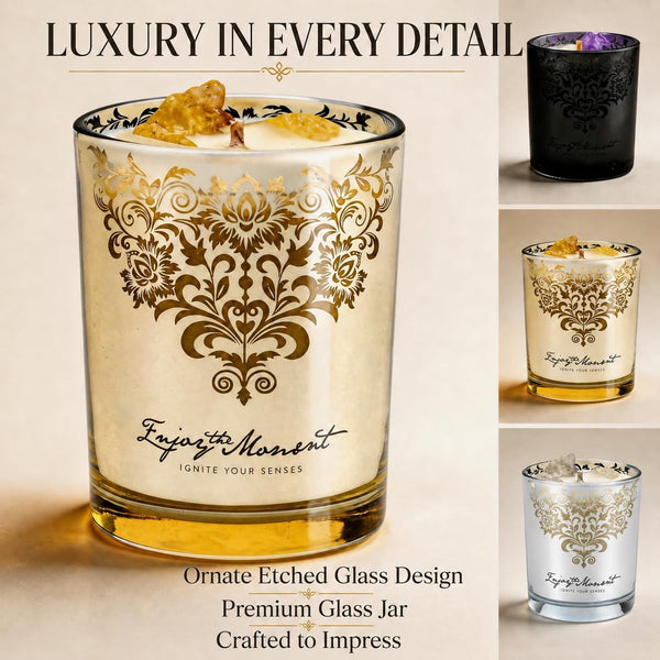 Luxury Candle Gift Set for Women, 3X7Oz, Trimmer & Snuffer Lid4