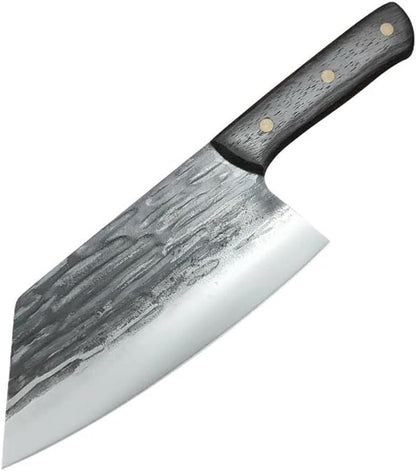 Meat Cleaver, Forged 5Cr15Mov Stainless Steel Kitchen Chef Knives Meat Fish Vegetables Sliced Professional Chinese Butcher Cleaver Knife(Knife A)1
