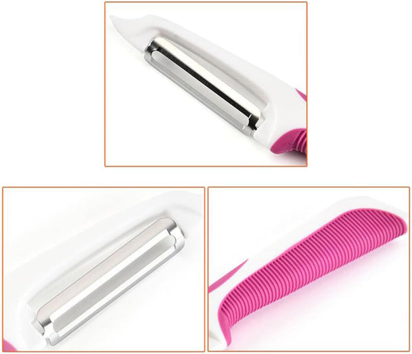 Peeler and Grater with Comfortable Grip and Slicing Function Stainless Steel Multifunction 4Pcs Heavy Duty Kitchen Gadget for Fruits and Vegetables5