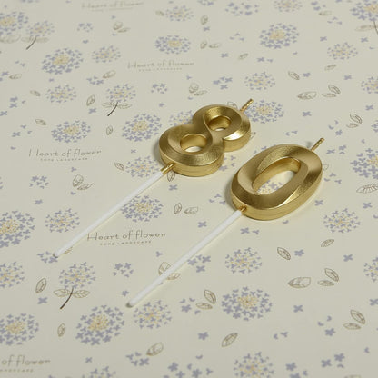 80Th Birthday Candles,Gold Number 80 Cake Topper for Birthday Decorations Party Decoration3