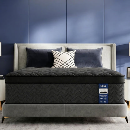 Upgraded Luxury 12 Inch Hybrid Twin Size Mattress in a Box, Medium Firm | Cooling Gel Memory Foam & Pocket Springs, 7-Zone Support, Back Pain Relief, Extra Edge Support, Certipur-Us, 365-Night Trial1