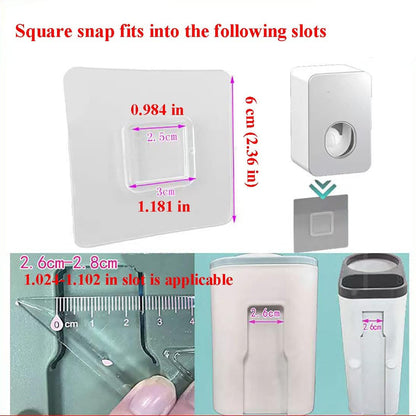 12 PCS Wall Mounted Replacement Sticky Pads for Kitchen Bathroom Shower Caddy Organizer Rack Holder Nail Free Adhesive Hooks (Square)3