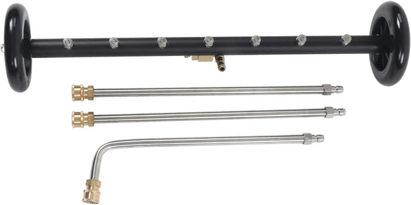Pressure Washer Undercarriage Cleaner, 2 in 1 4000 PSI Underbody Car Wash Water Broom Power Washer Cleaner, 7 Holes Undercarriage Water Broom with 3 Extension Wands (72