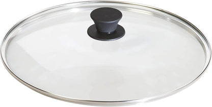 round Glass Lid, Tempered Glass with Silicone Knob, 12 Inches | Tempered Glass Pan Cover with Silicone Knob for Moisture Locking & Easy Viewing, Oven-Proof Lid for Skillets1