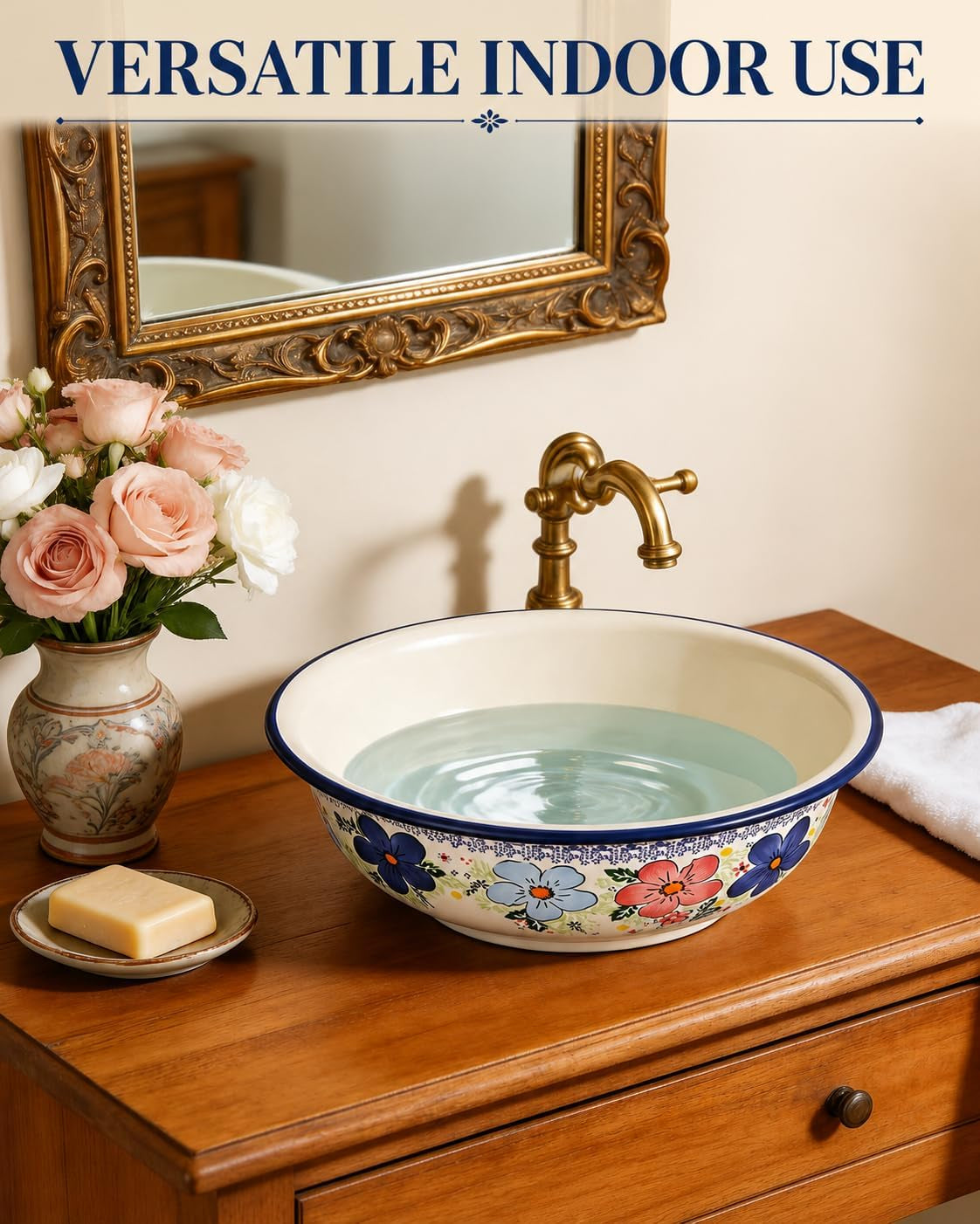 set-of-2-enamel-bowls-11-8-inch-vintage-floral-enamelware-bowls