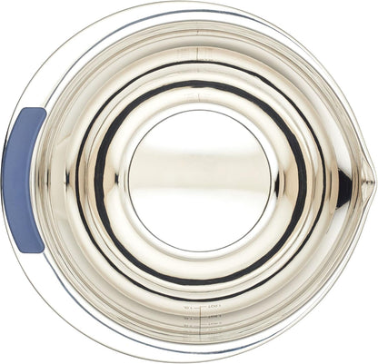 Curry Kitchenware Pantryware Stainless Steel Nesting Mixing Bowls, 3-Piece Set, Silver with Color Accent Handles9
