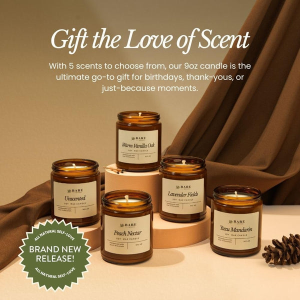 9Oz Non Toxic Soy Candle Warm Vanilla Oak - 40+ Hour Burn8